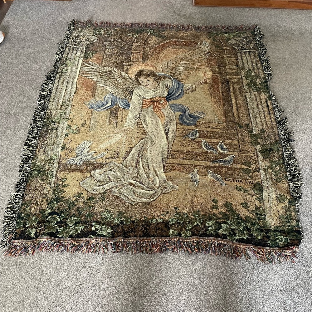 Manuel 50x60 Inch Tapestry Throw Angel Of Light